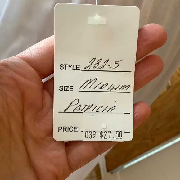 PATRICIA LINGERIE White Satin Lace Trimmed Slip Skirt Size M - Picture 6 of 9